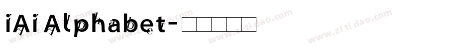 iAi Alphabet字体转换
